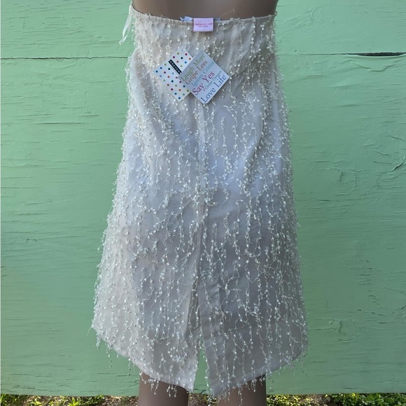 Gretchen Scott Designs Cream Babydoll Strapless Dress - Picture 2 of 7